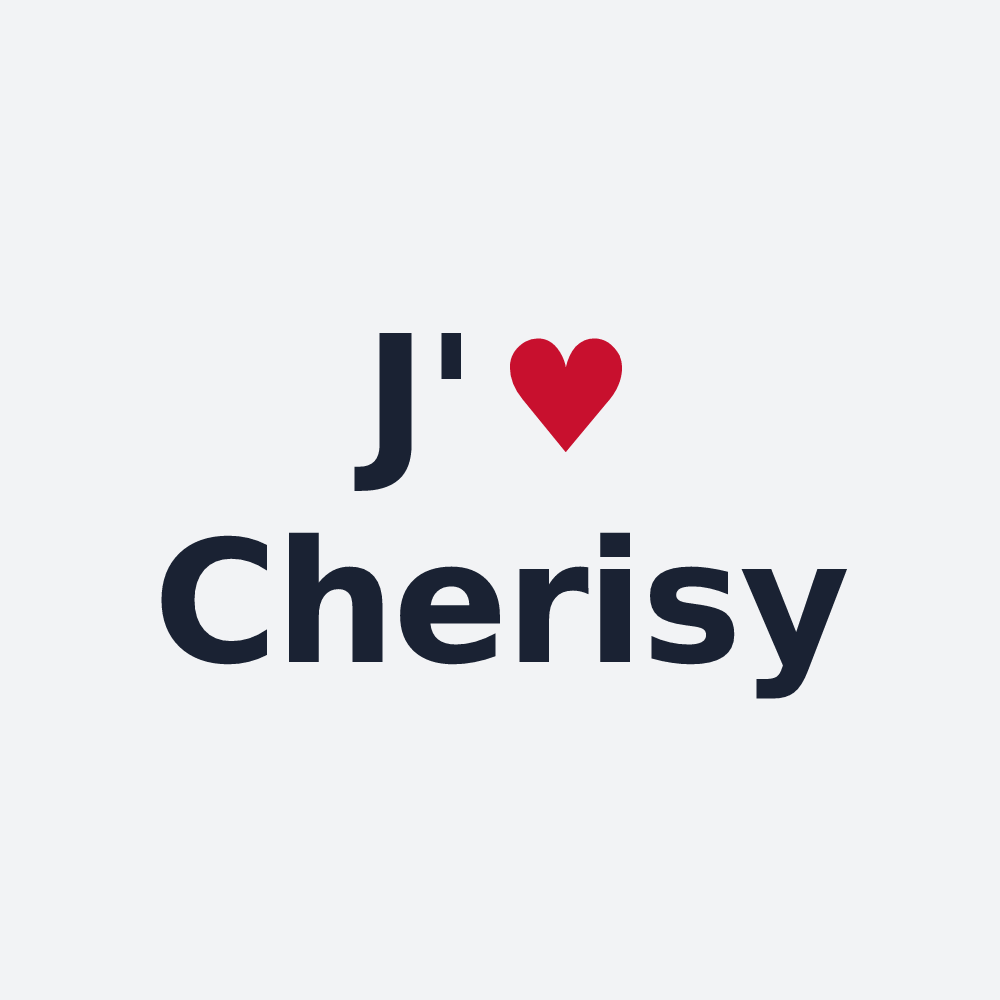Poster personnalisé Cherisy — design J'aime Cherisy
