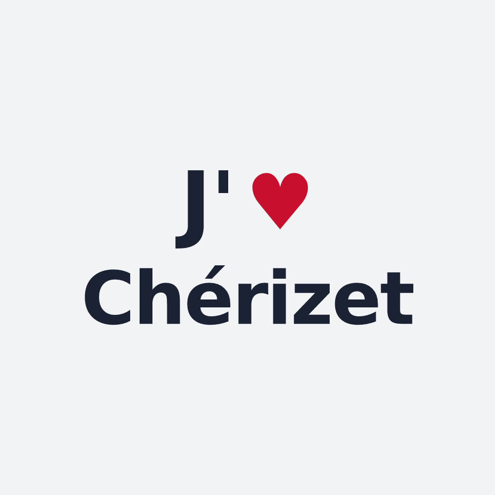 Poster personnalisé Chérizet — design J'aime Chérizet