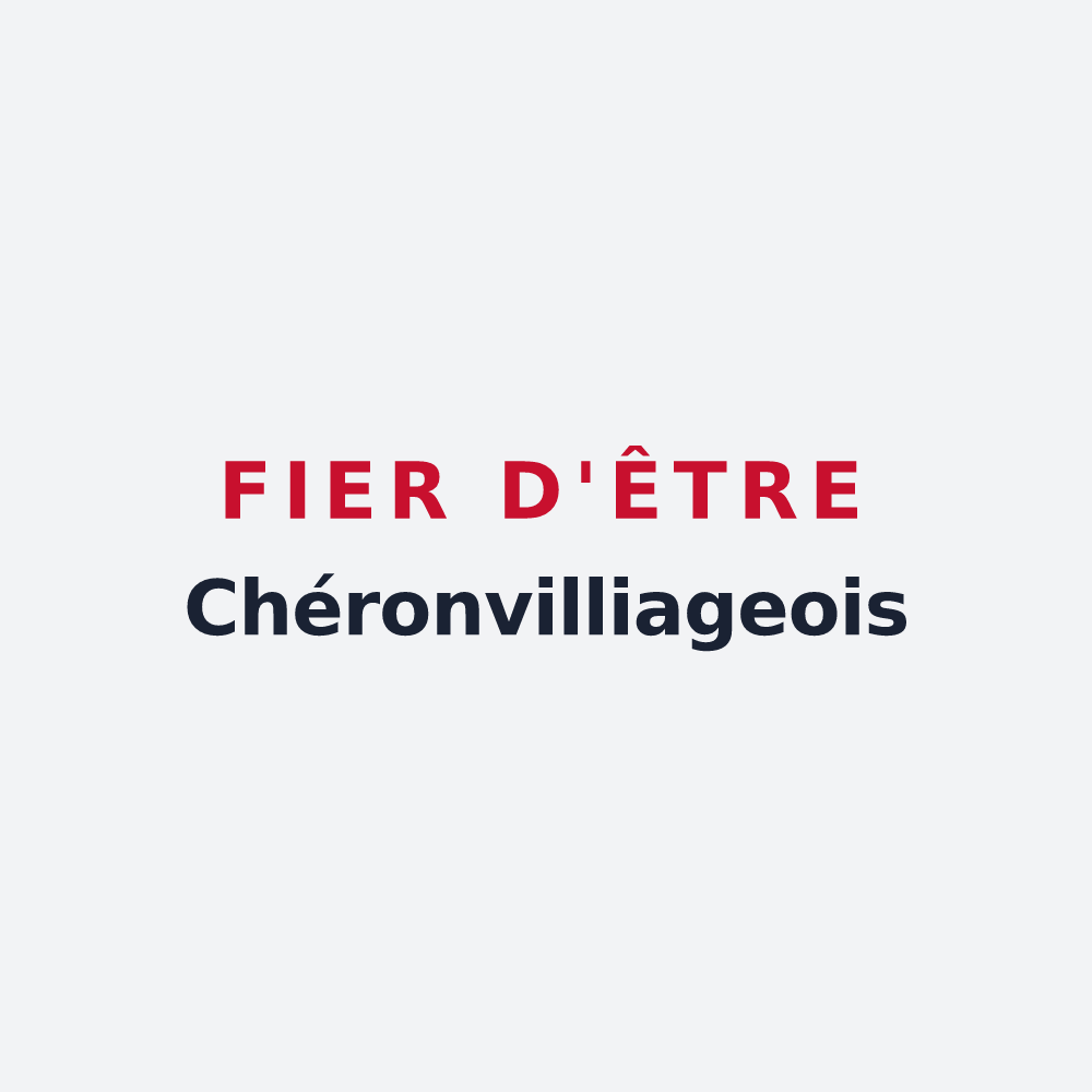 Poster « Fier d'être Chéronvilliageois » — design pour Chéronvilliers