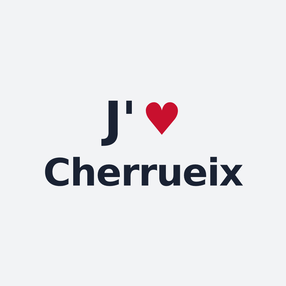 Poster personnalisé Cherrueix — design « J'aime Cherrueix » imprimé sur le poster
