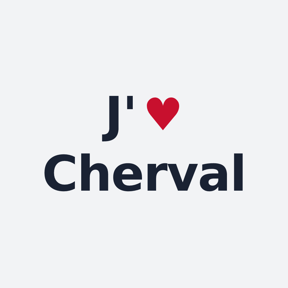 Poster personnalisé Cherval — design J'aime Cherval