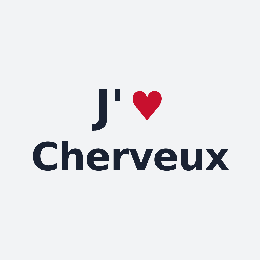 Poster personnalisé Cherveux — design « J'aime Cherveux » imprimé sur le poster