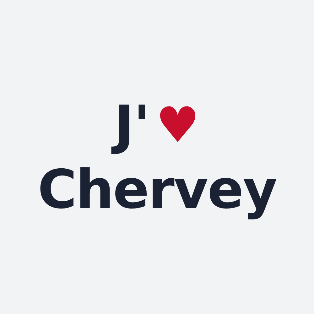 Poster personnalisé Chervey — design J'aime Chervey