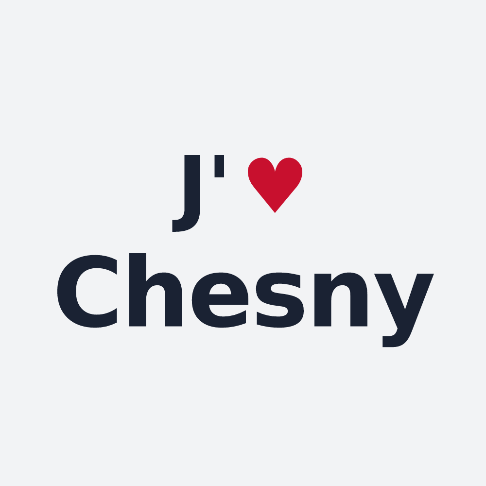 Poster personnalisé Chesny — design J'aime Chesny