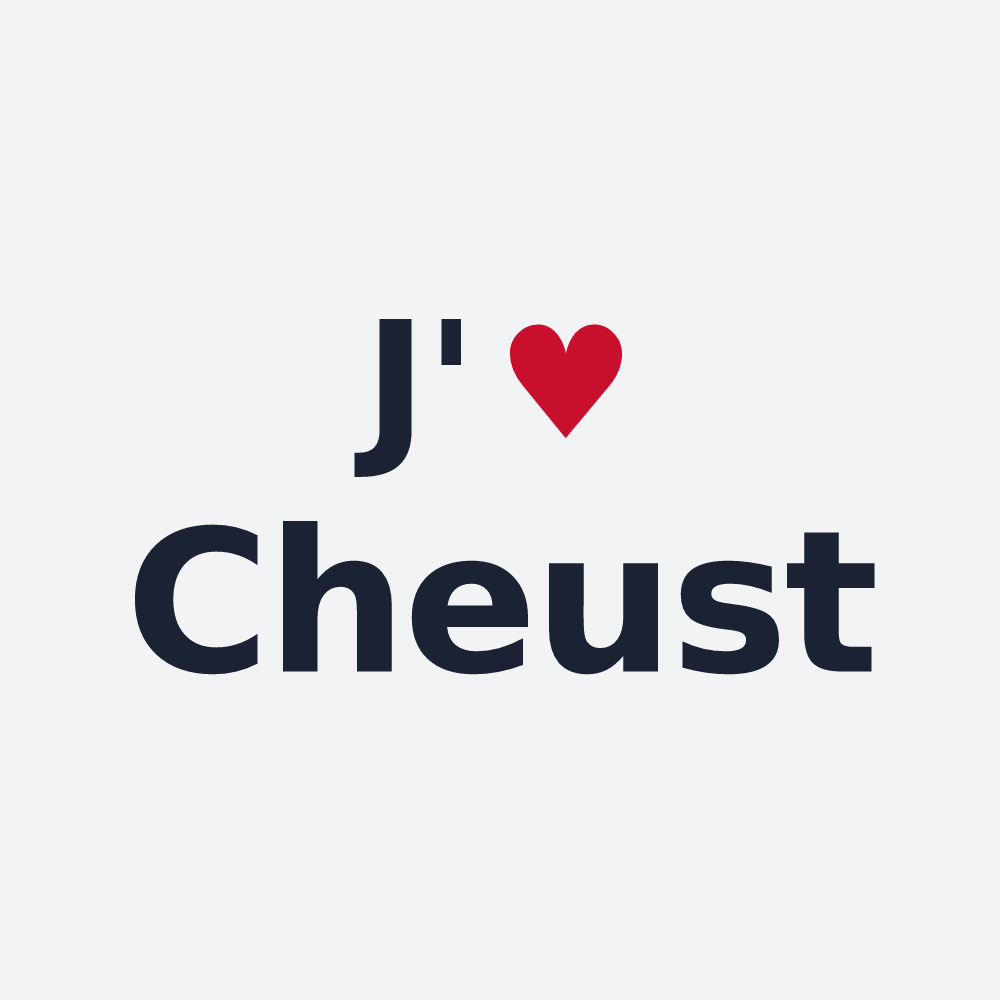 Poster personnalisé Cheust — design J'aime Cheust