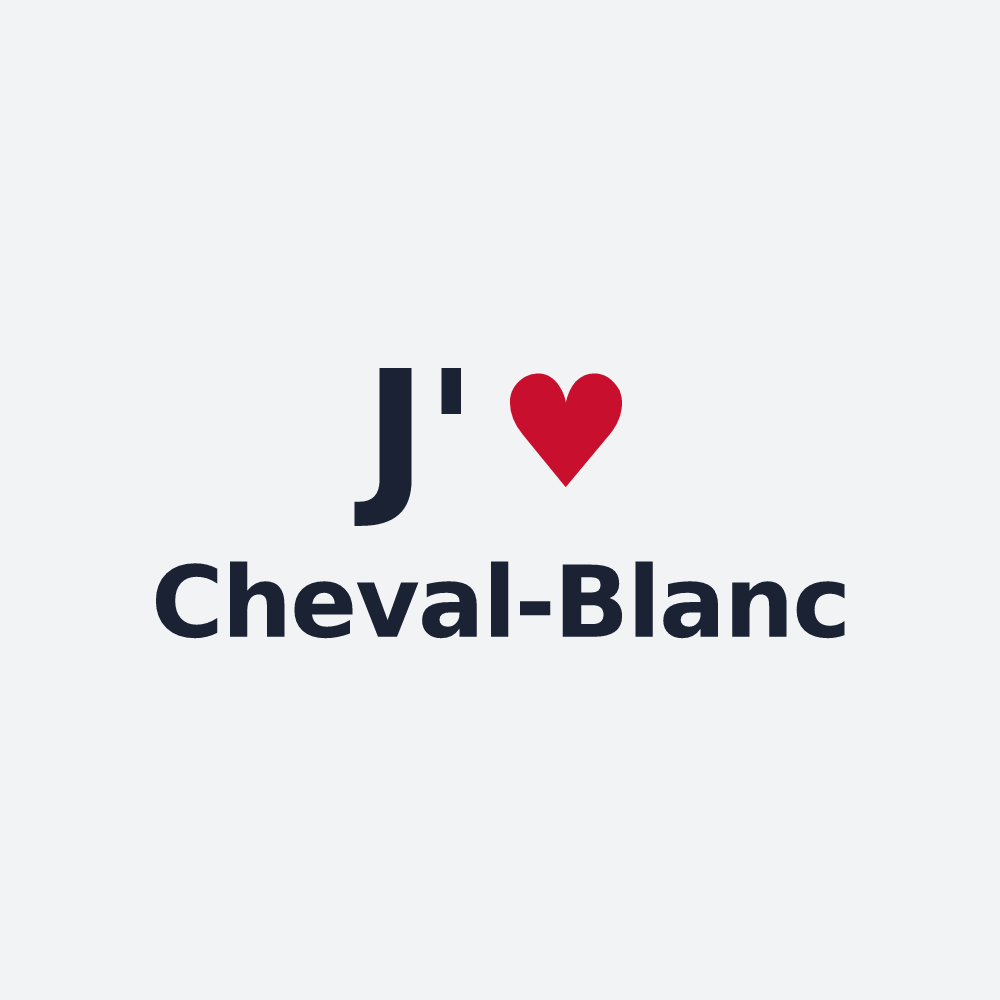 Poster personnalisé Cheval-Blanc — design J'aime Cheval-Blanc