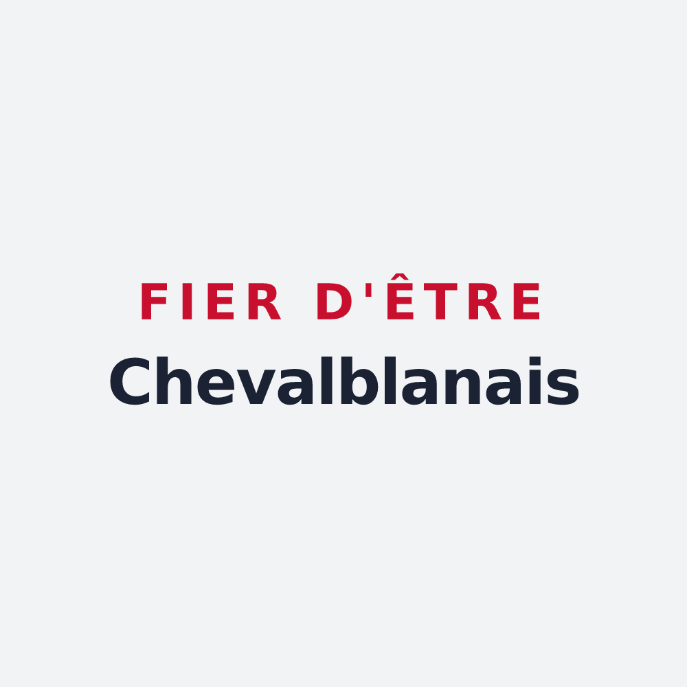 Poster « Fier d'être Chevalblanais » — design pour Cheval-Blanc