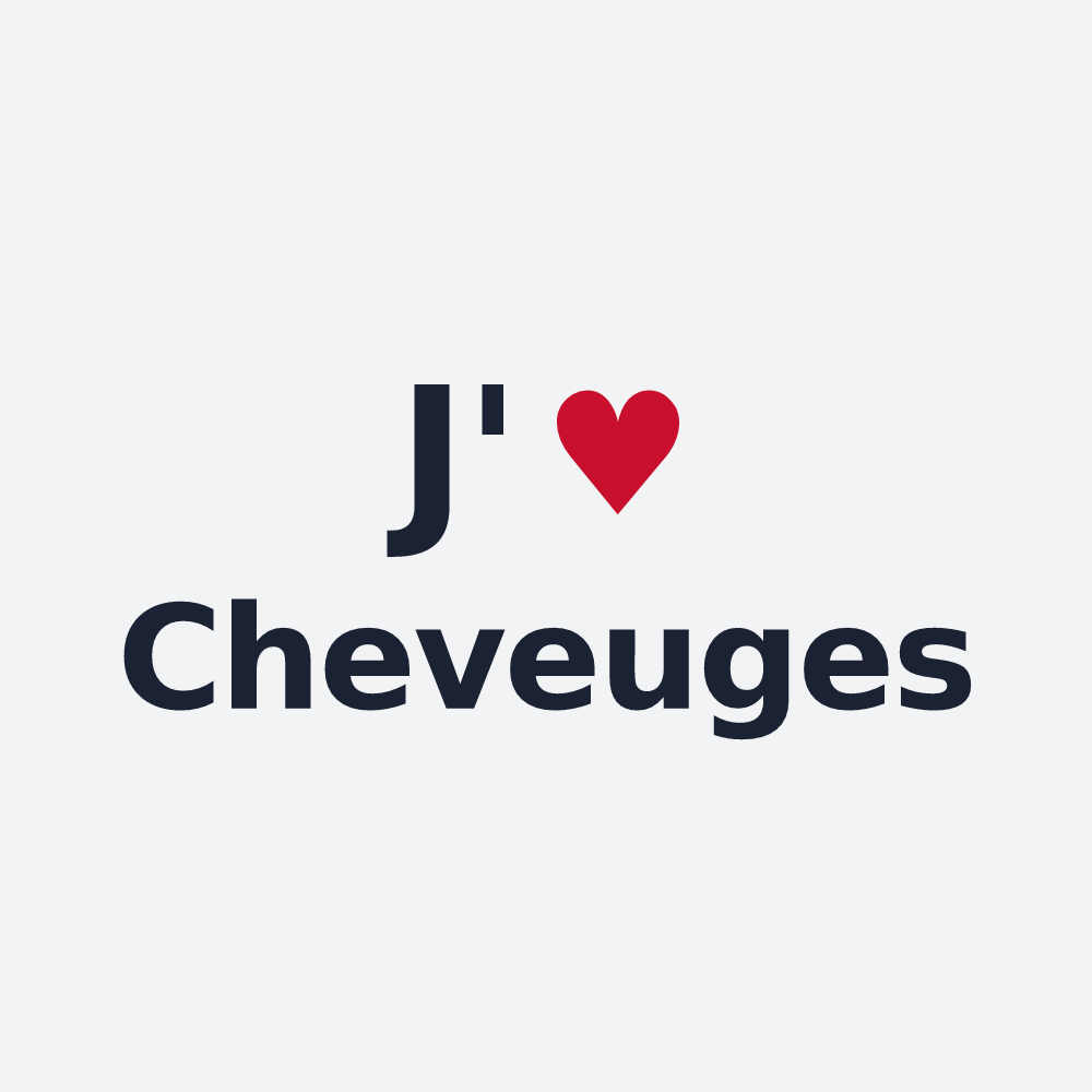 Poster personnalisé Cheveuges — design J'aime Cheveuges