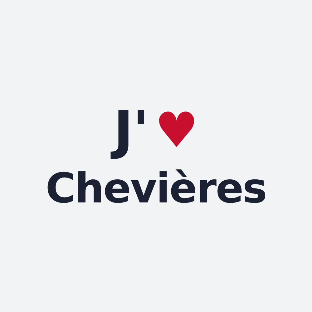 Poster personnalisé Chevières — design J'aime Chevières
