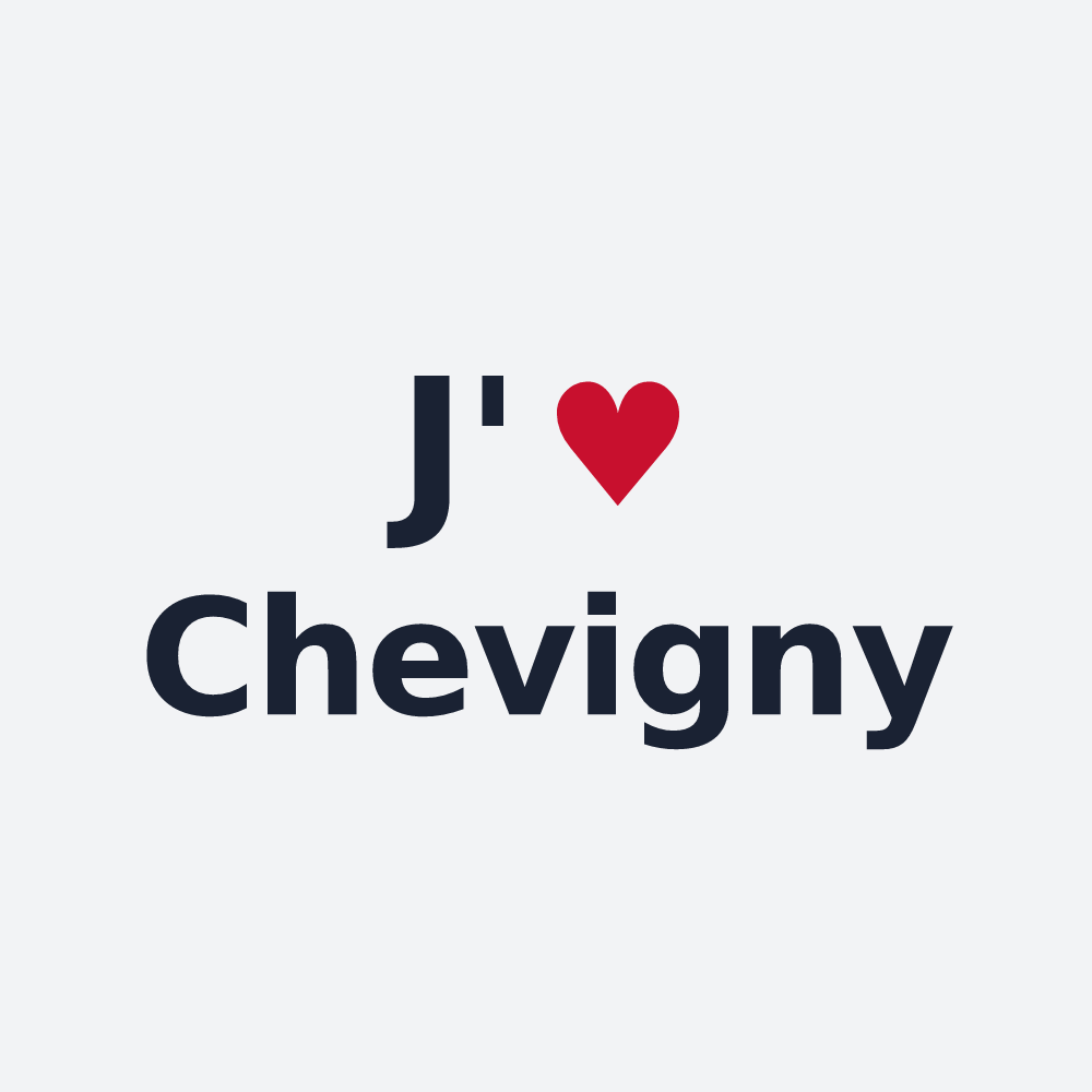 Poster personnalisé Chevigny — design J'aime Chevigny