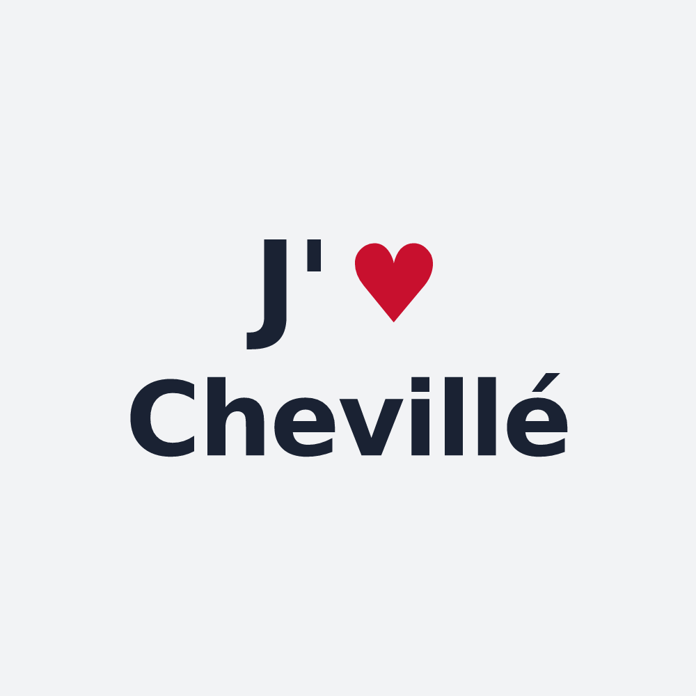 Poster personnalisé Chevillé — design J'aime Chevillé
