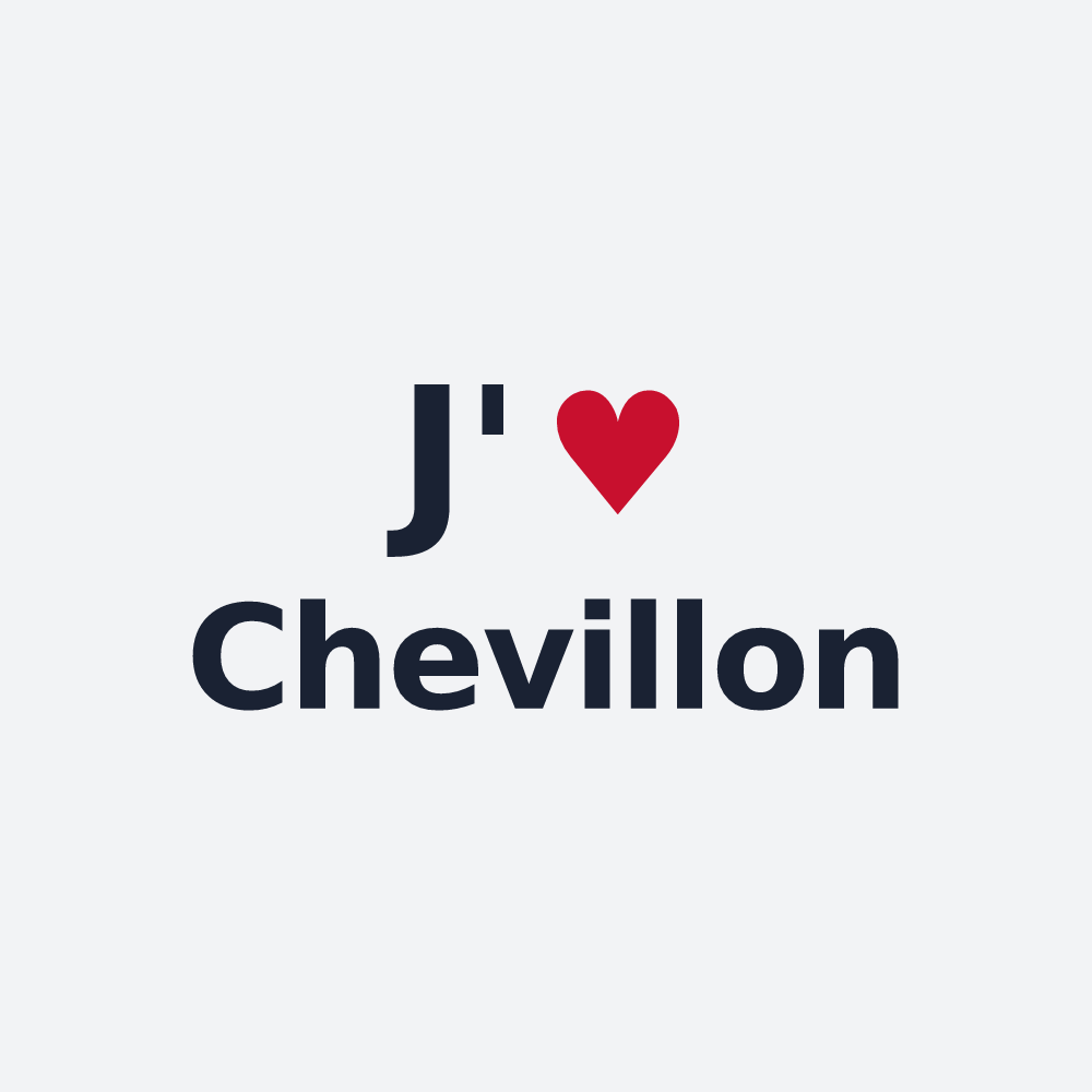 Poster personnalisé Chevillon — design « J'aime Chevillon » imprimé sur le poster