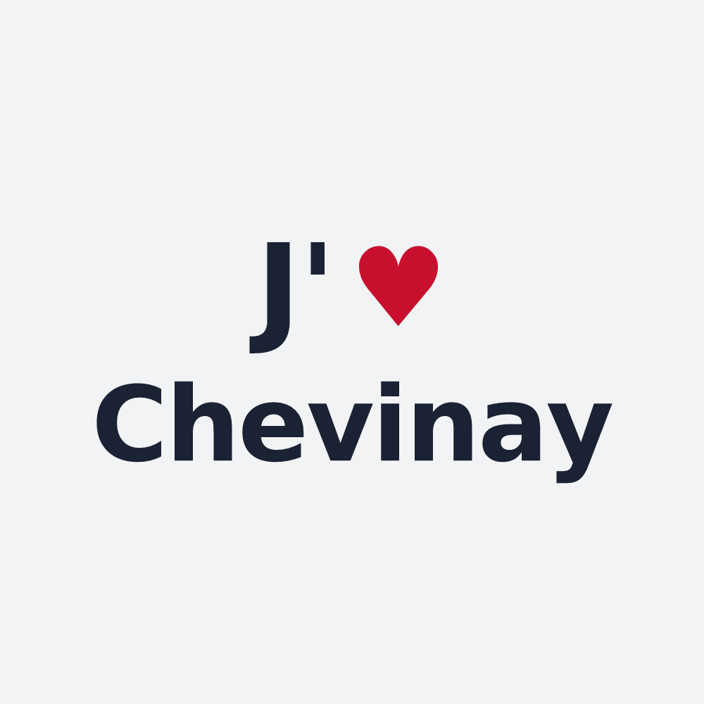 Poster personnalisé Chevinay — design J'aime Chevinay
