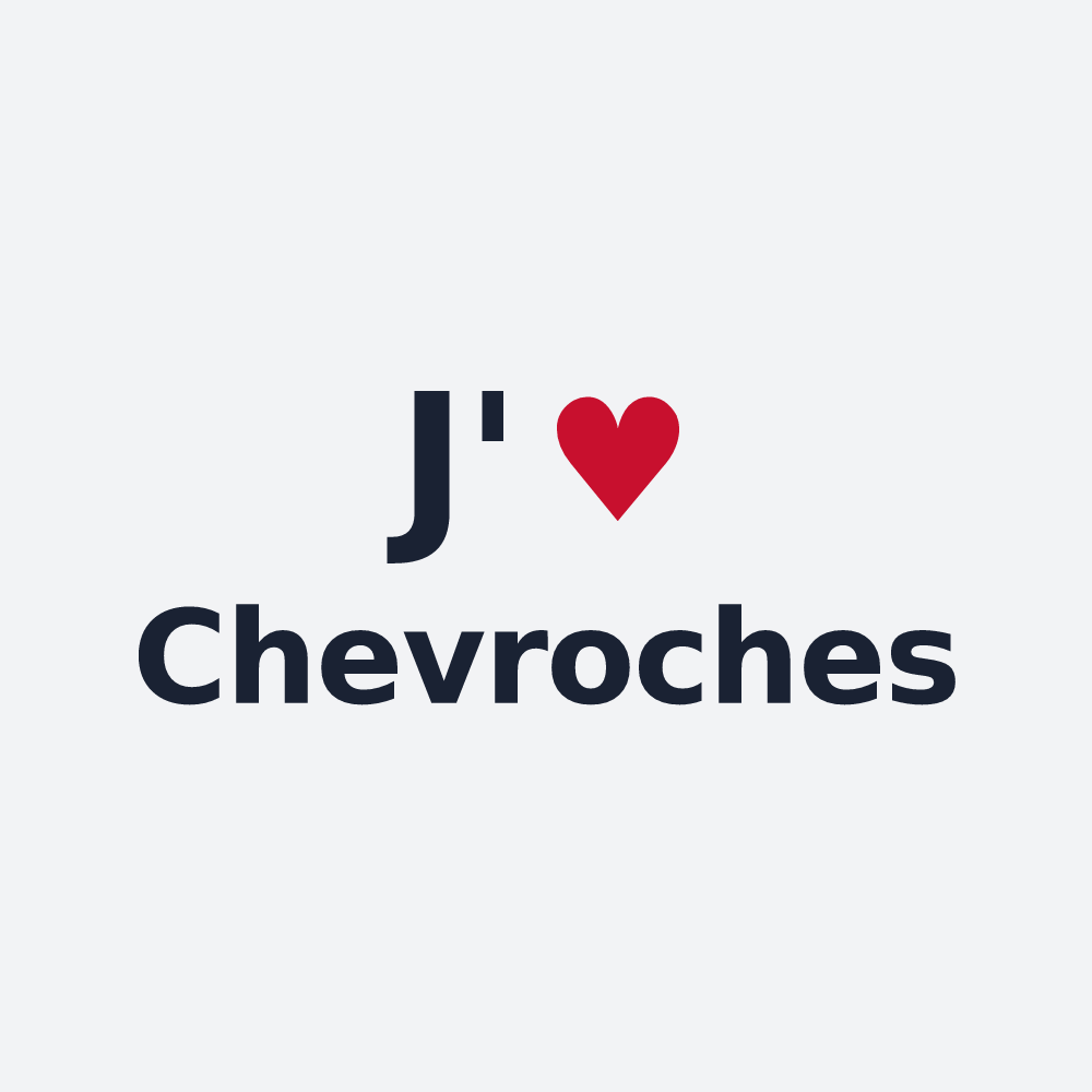 Poster personnalisé Chevroches — design J'aime Chevroches