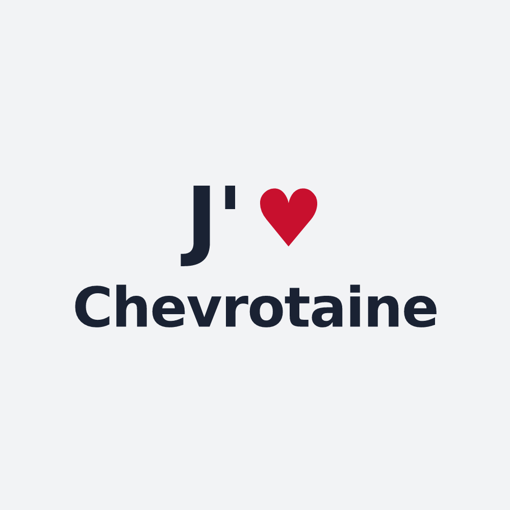 Poster personnalisé Chevrotaine — design « J'aime Chevrotaine » imprimé sur le poster