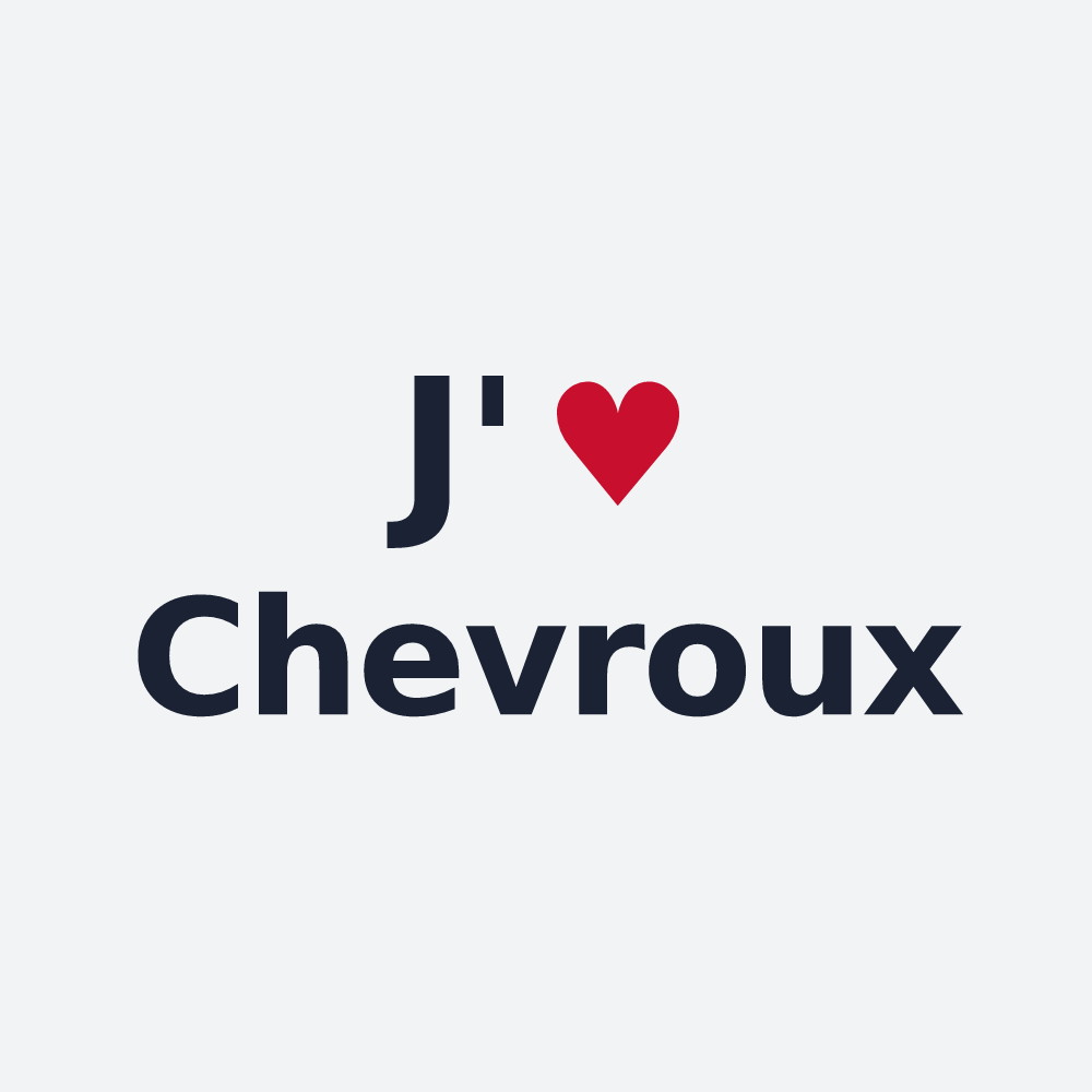 Poster personnalisé Chevroux — design J'aime Chevroux