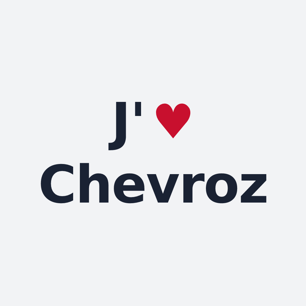 Poster personnalisé Chevroz — design J'aime Chevroz