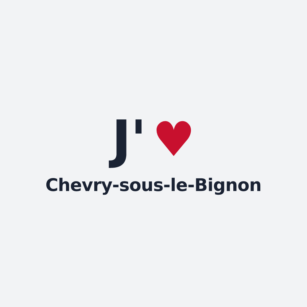Poster personnalisé Chevry-sous-le-Bignon — design J'aime Chevry-sous-le-Bignon