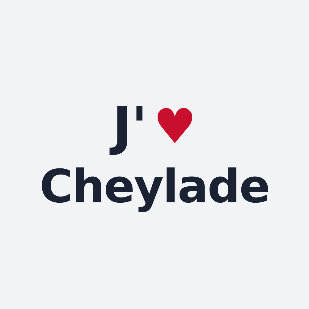 Poster personnalisé Cheylade — design J'aime Cheylade