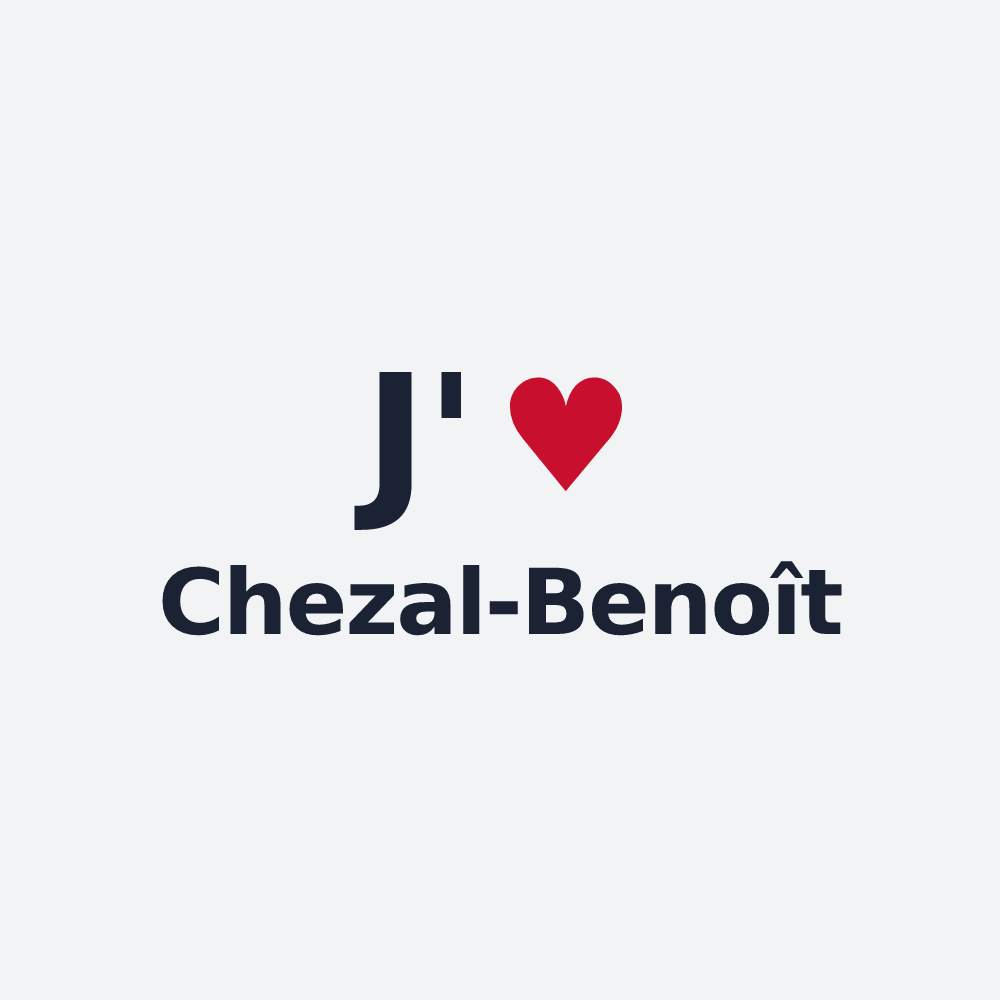 Poster personnalisé Chezal-Benoît — design « J'aime Chezal-Benoît » imprimé sur le poster