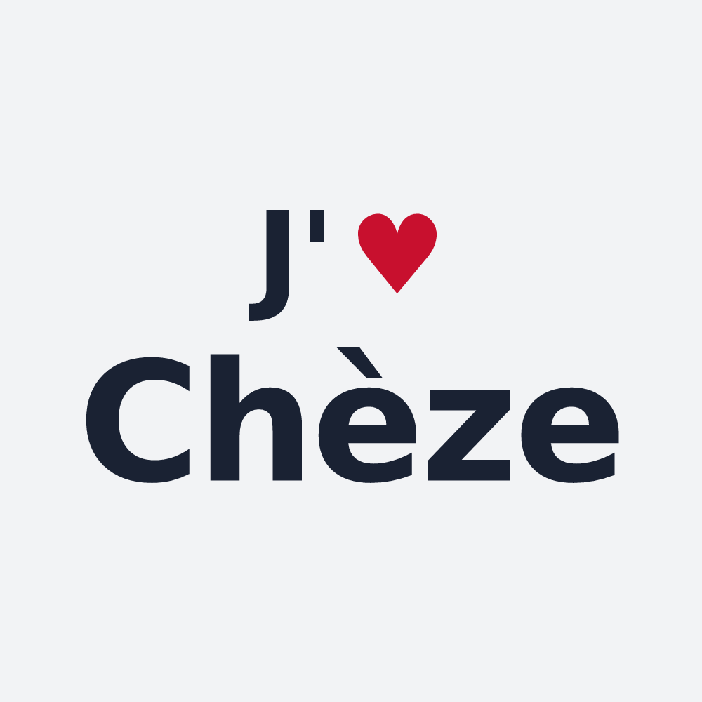 Poster personnalisé Chèze — design J'aime Chèze