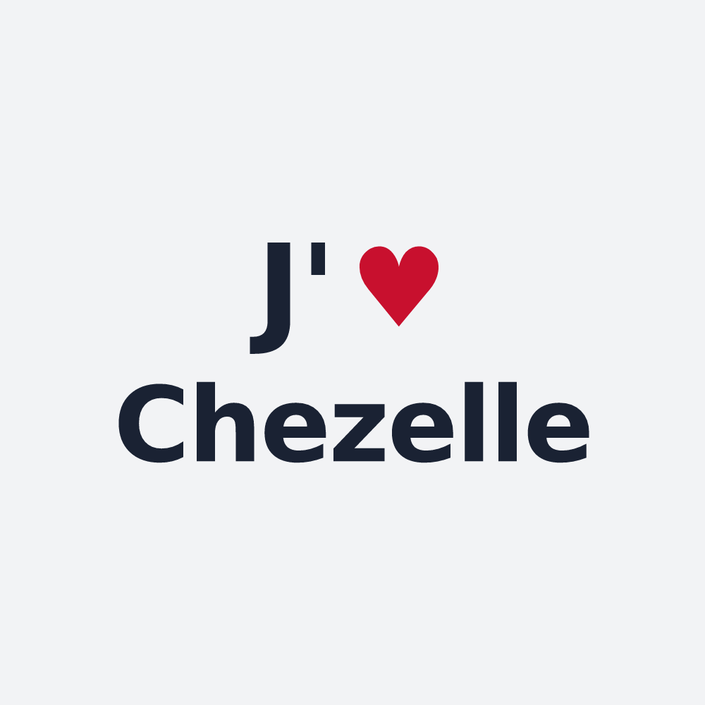 Poster personnalisé Chezelle — design J'aime Chezelle