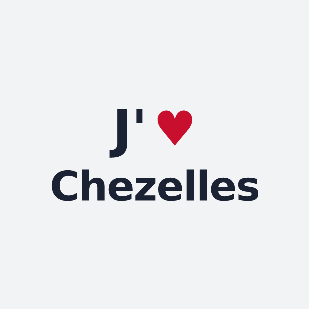 Poster personnalisé Chezelles — design J'aime Chezelles