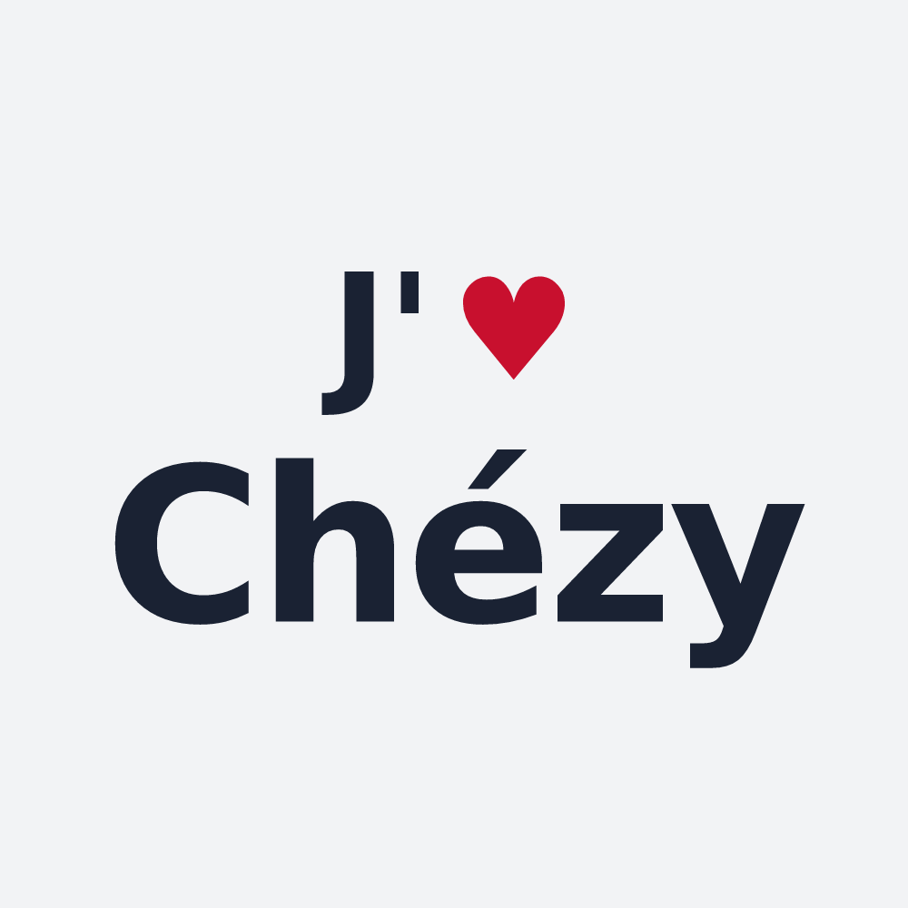 Poster personnalisé Chézy — design « J'aime Chézy » imprimé sur le poster