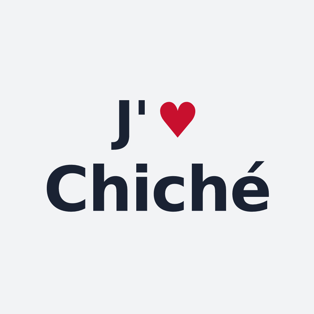 Poster personnalisé Chiché — design J'aime Chiché