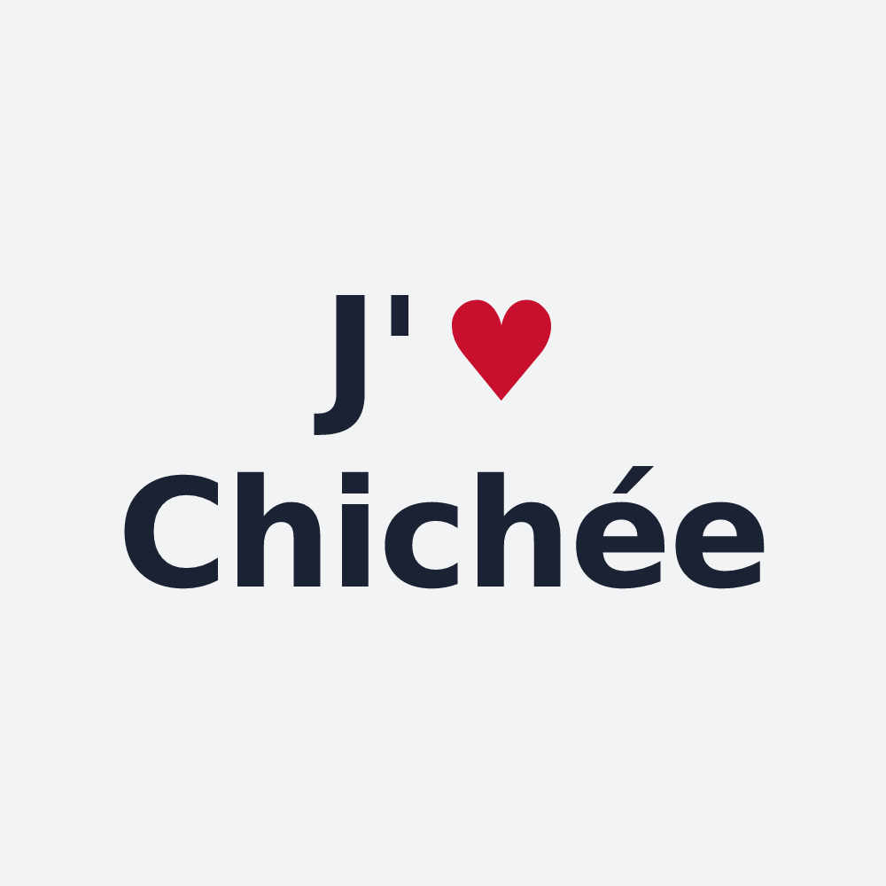 Poster personnalisé Chichée — design J'aime Chichée