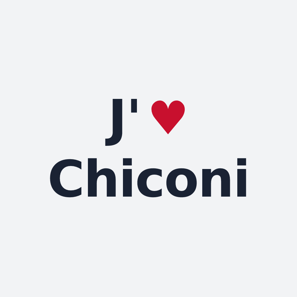 Poster personnalisé Chiconi — design J'aime Chiconi