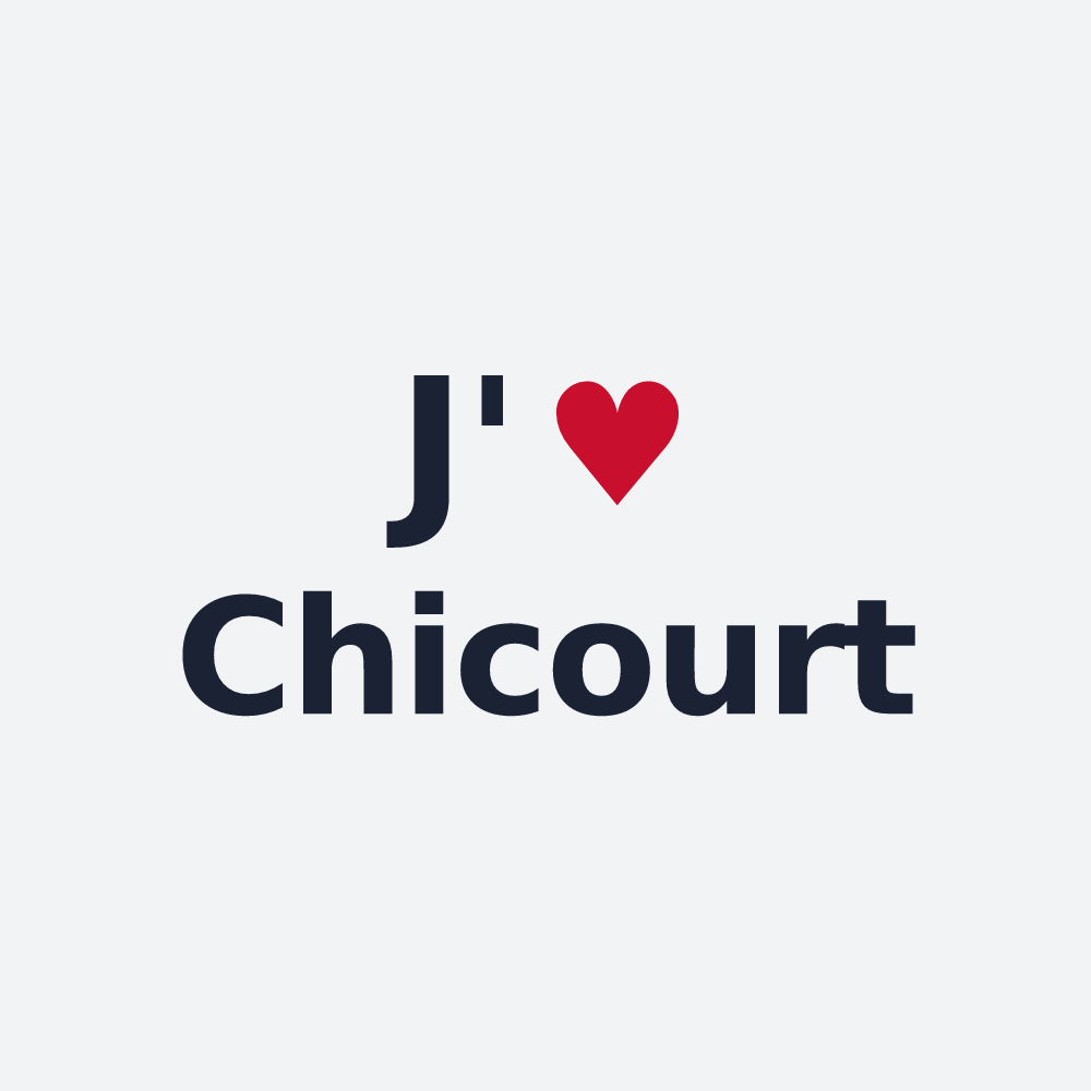 Poster personnalisé Chicourt — design J'aime Chicourt
