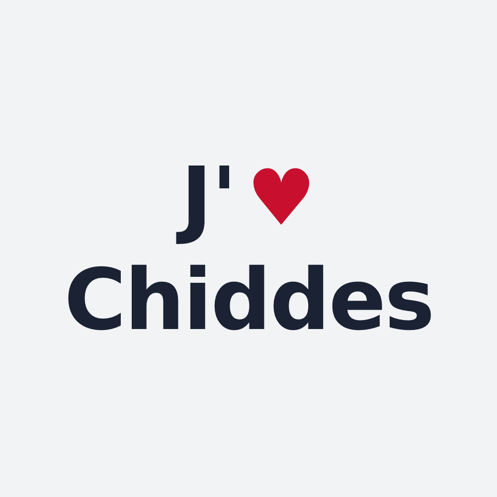 Poster personnalisé Chiddes — design J'aime Chiddes