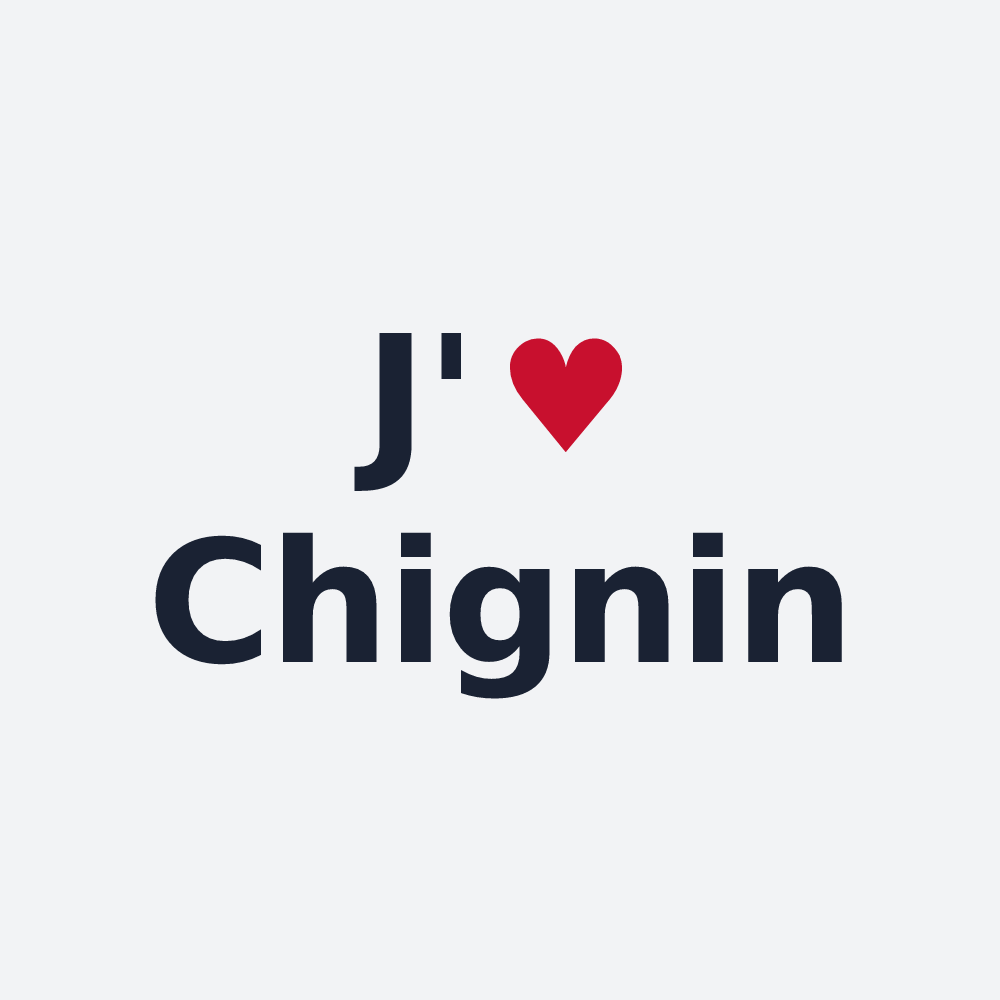 Poster personnalisé Chignin — design J'aime Chignin