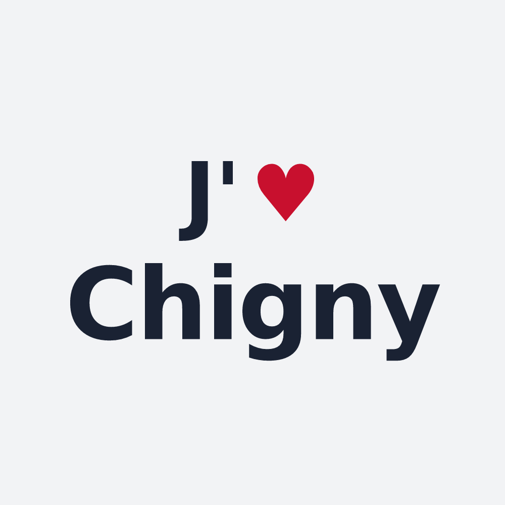 Poster personnalisé Chigny — design J'aime Chigny