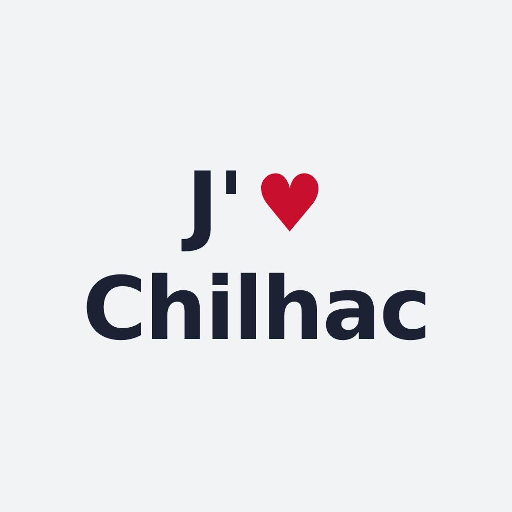 Poster personnalisé Chilhac — design J'aime Chilhac