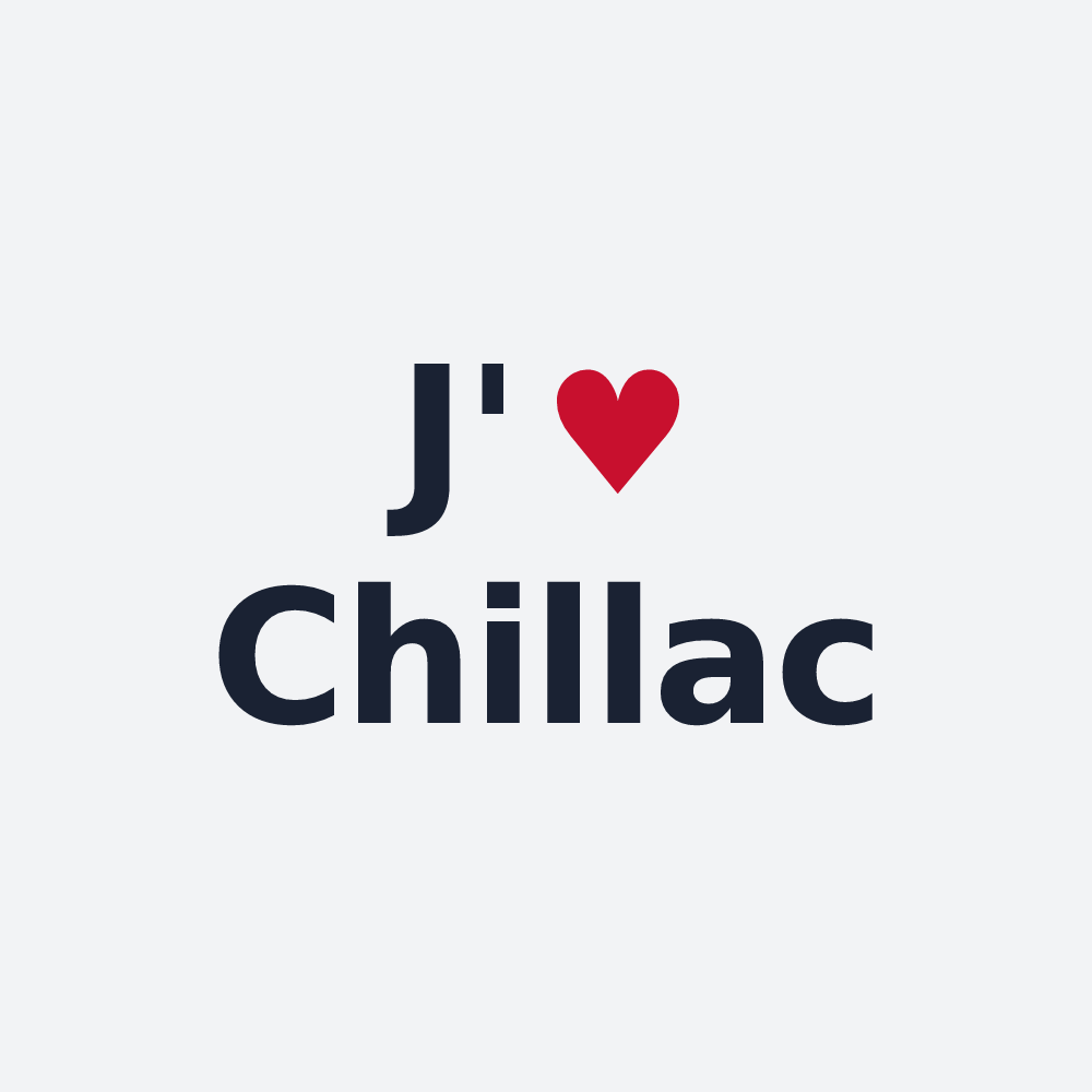 Poster personnalisé Chillac — design J'aime Chillac