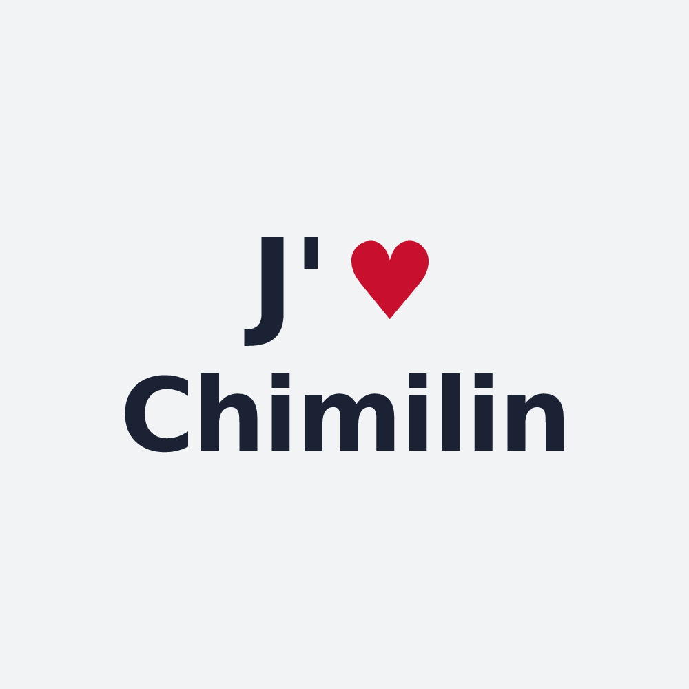 Poster personnalisé Chimilin — design J'aime Chimilin
