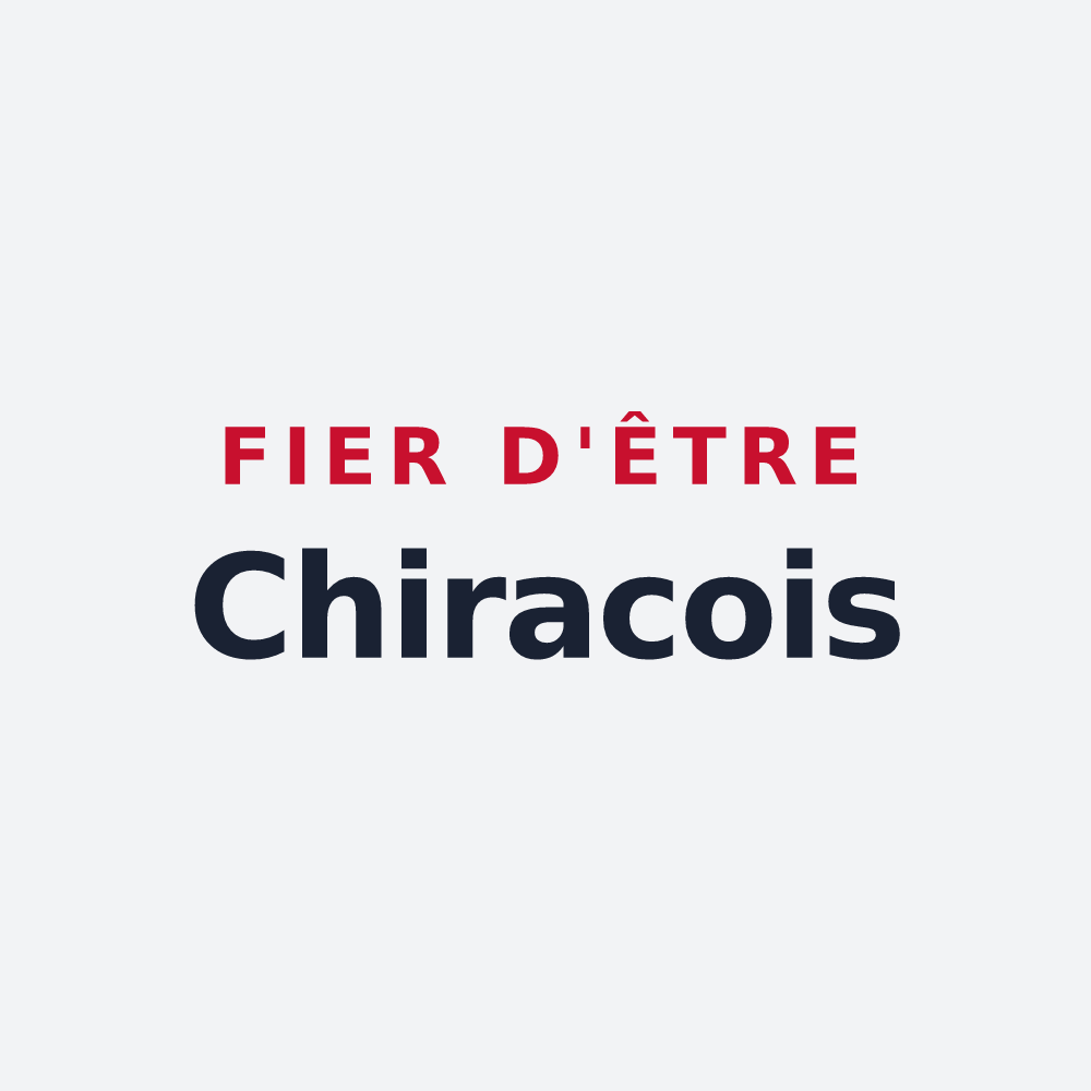 Poster « Fier d'être Chiracois » — design pour Chirac-Bellevue