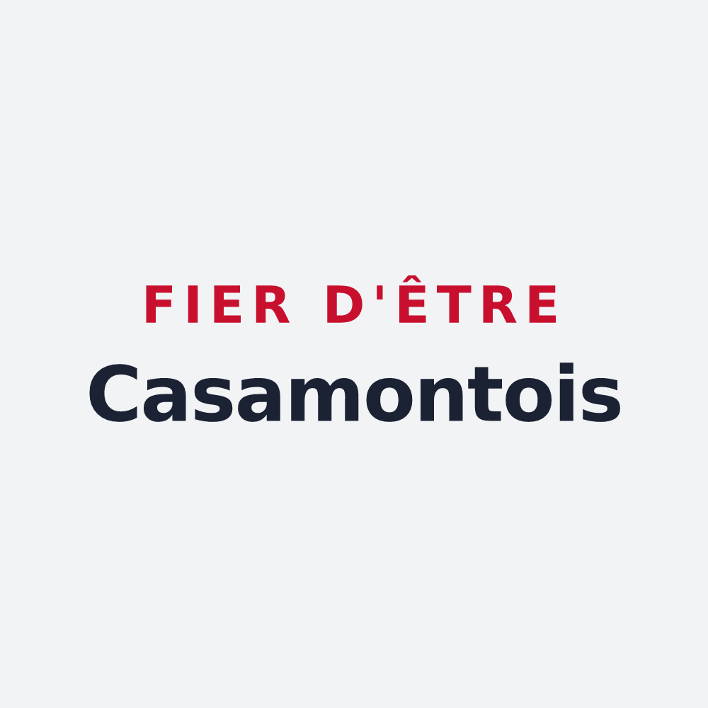 Poster « Fier d'être Casamontois » — design pour Chirassimont