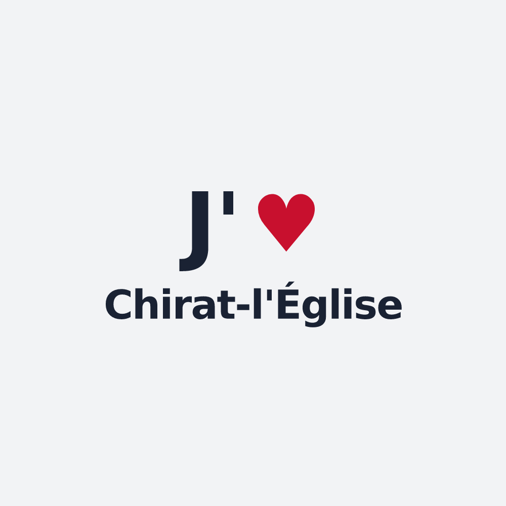 Poster personnalisé Chirat-l'Église — design J'aime Chirat-l'Église