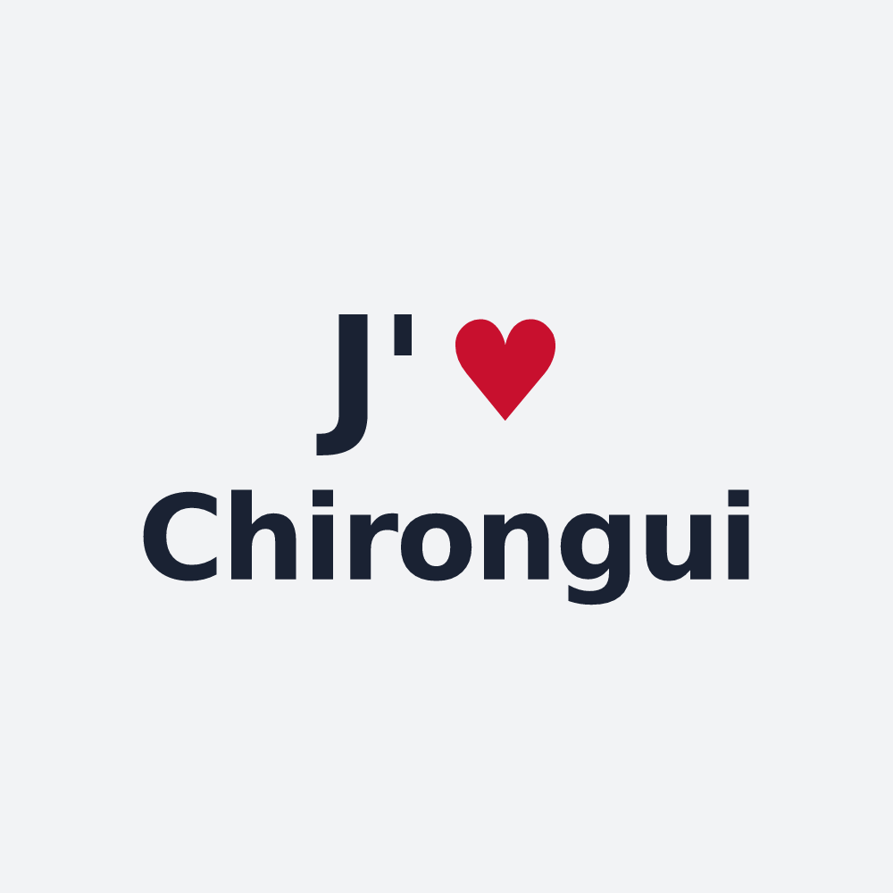 Poster personnalisé Chirongui — design J'aime Chirongui