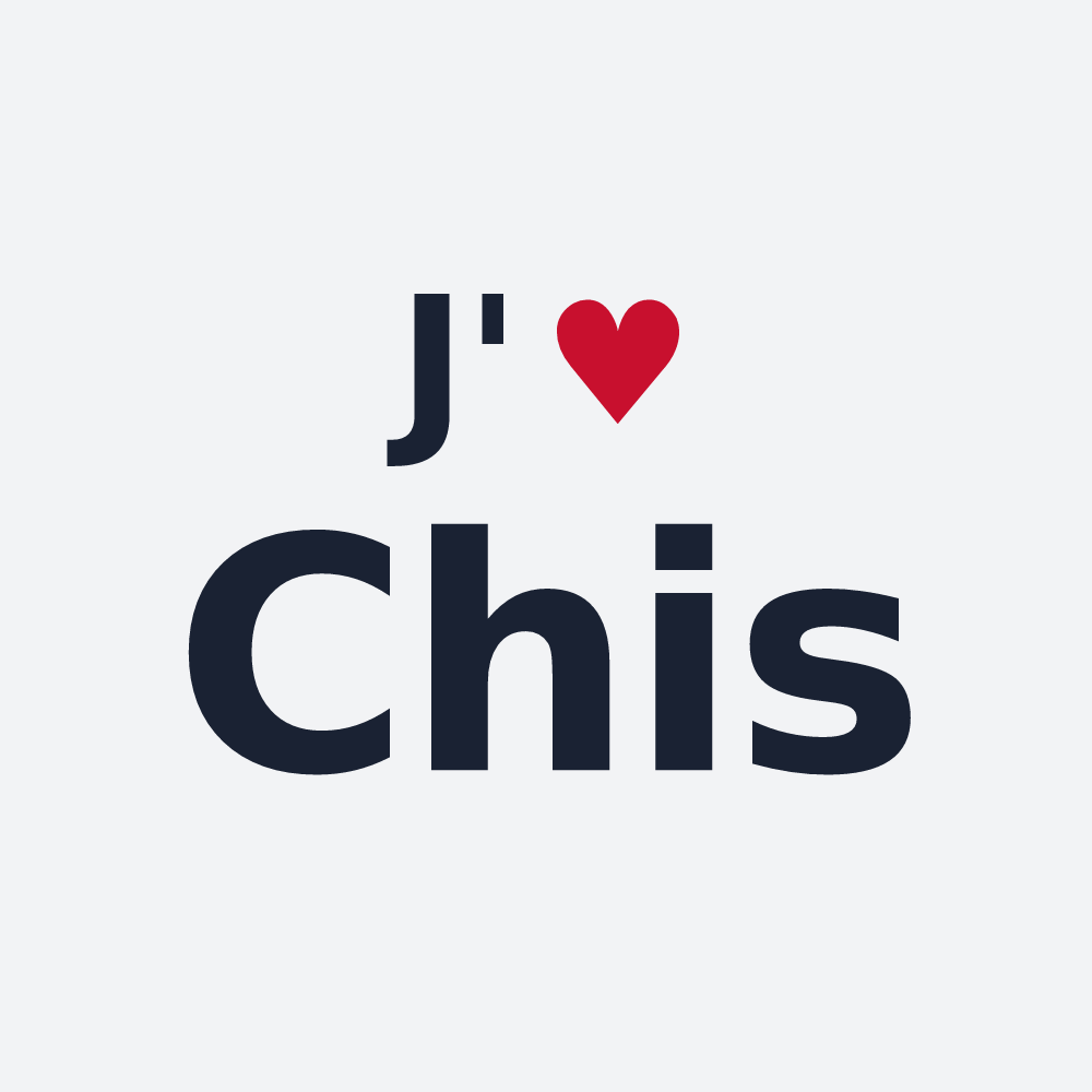 Poster personnalisé Chis — design J'aime Chis