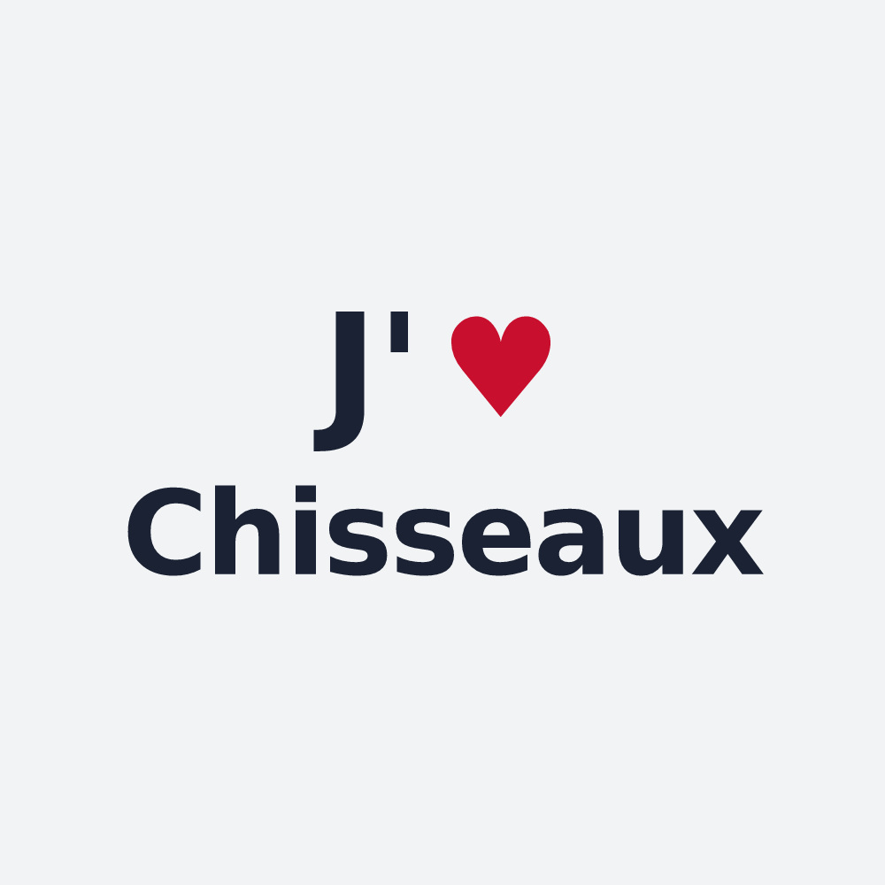 Poster personnalisé Chisseaux — design J'aime Chisseaux
