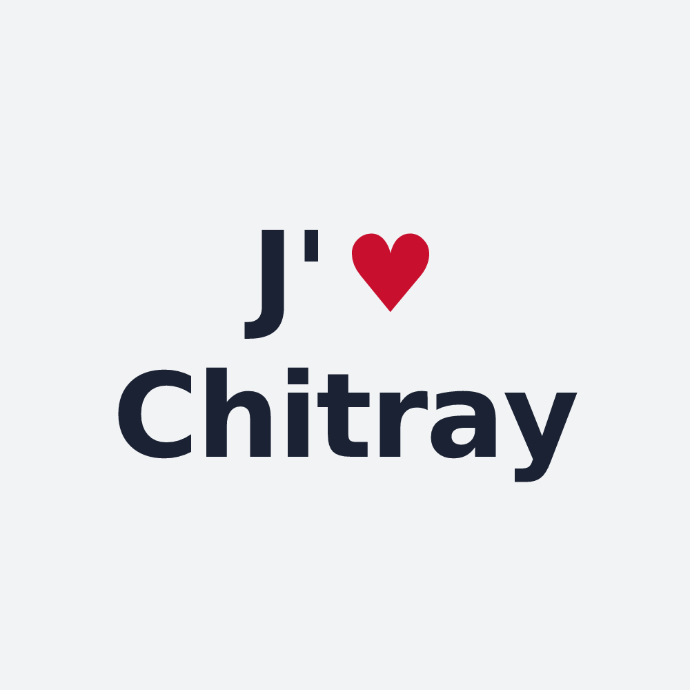 Poster personnalisé Chitray — design J'aime Chitray