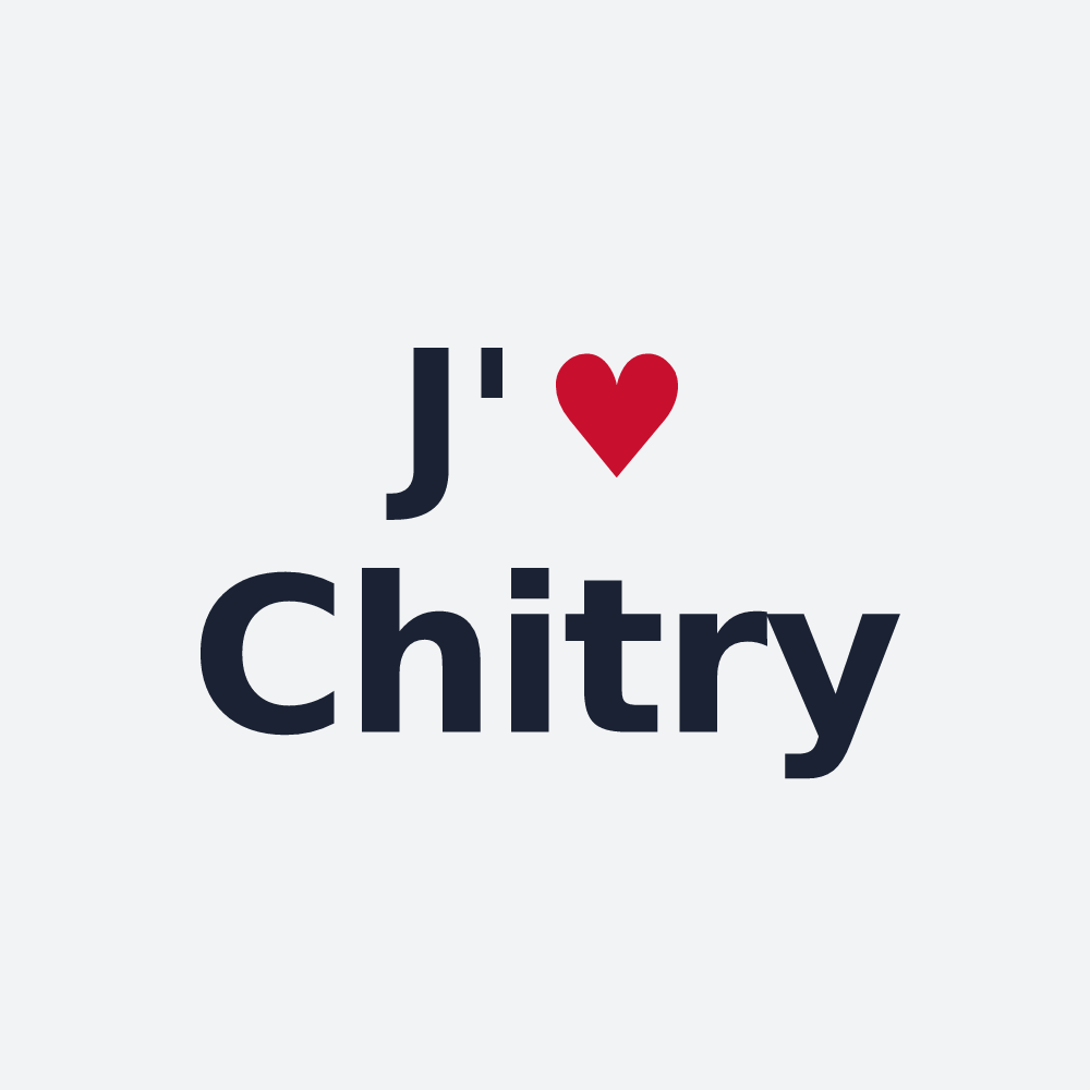 Poster personnalisé Chitry — design J'aime Chitry