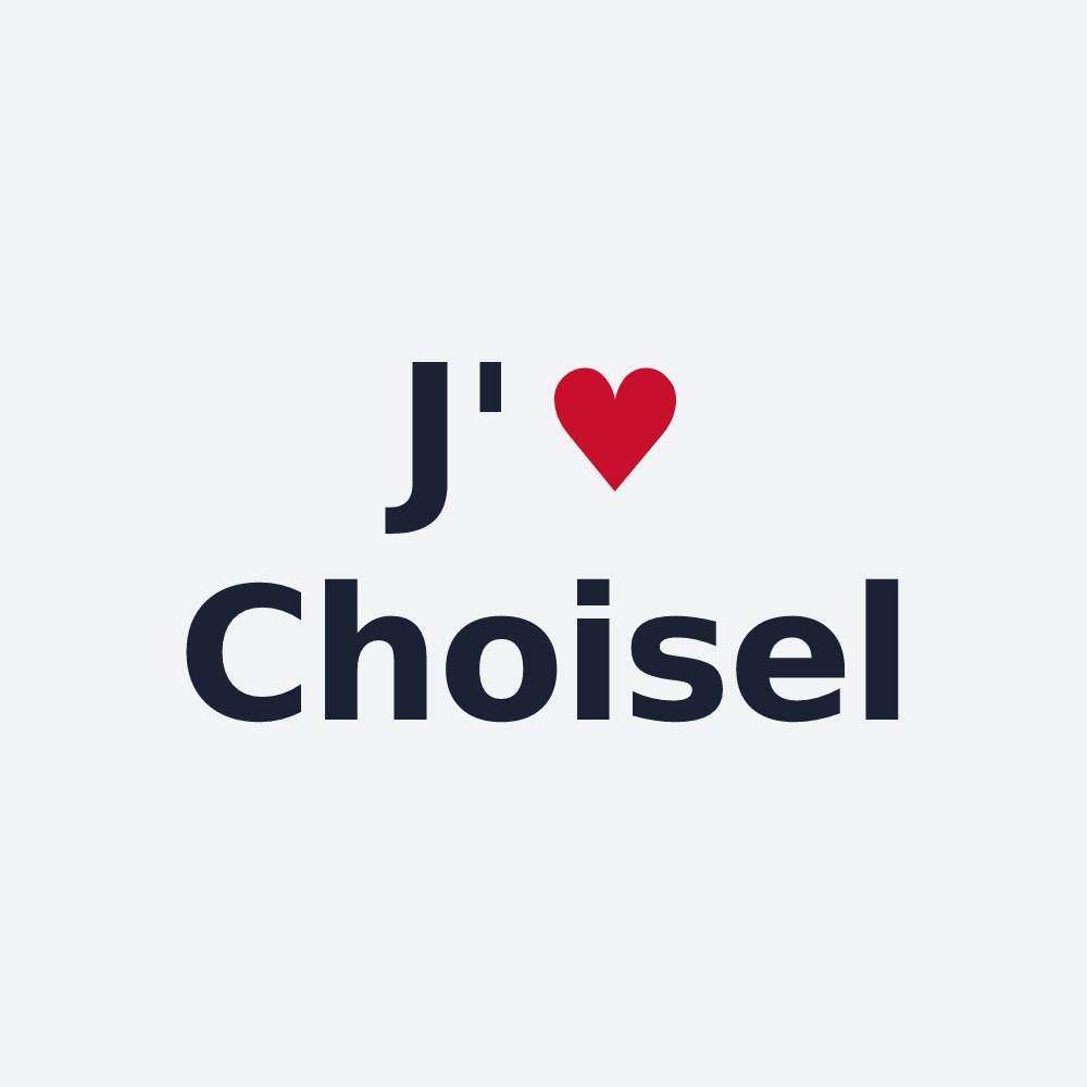 Poster personnalisé Choisel — design J'aime Choisel