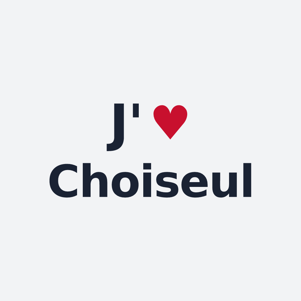 Poster personnalisé Choiseul — design J'aime Choiseul