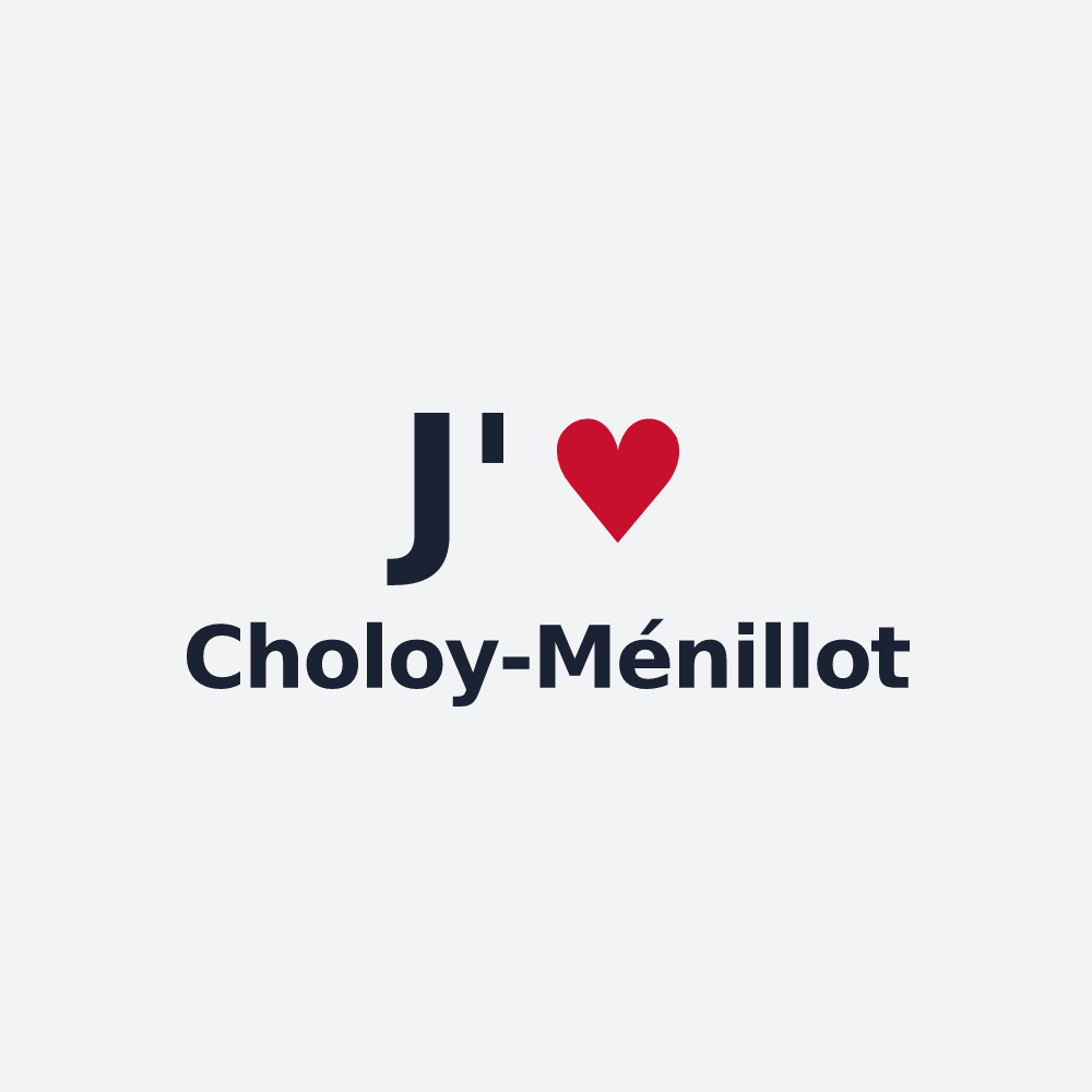 Poster personnalisé Choloy-Ménillot — design « J'aime Choloy-Ménillot » imprimé sur le poster