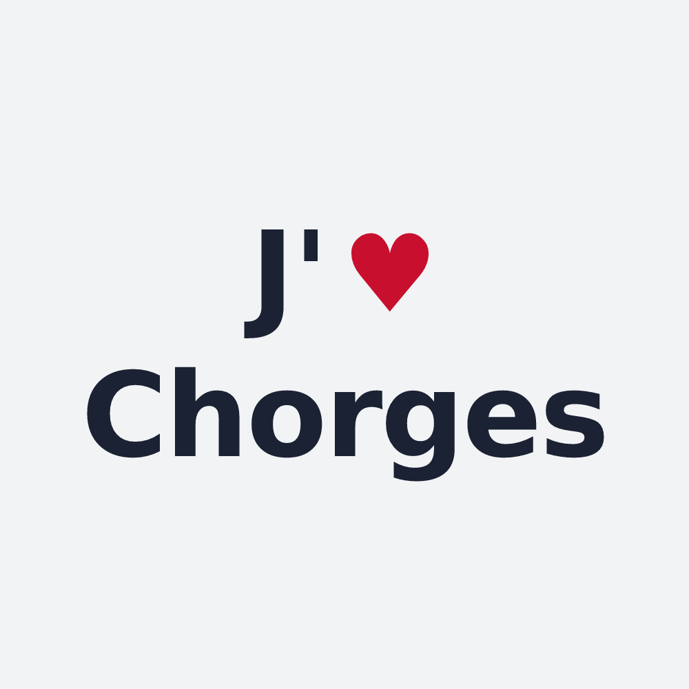 Poster personnalisé Chorges — design J'aime Chorges